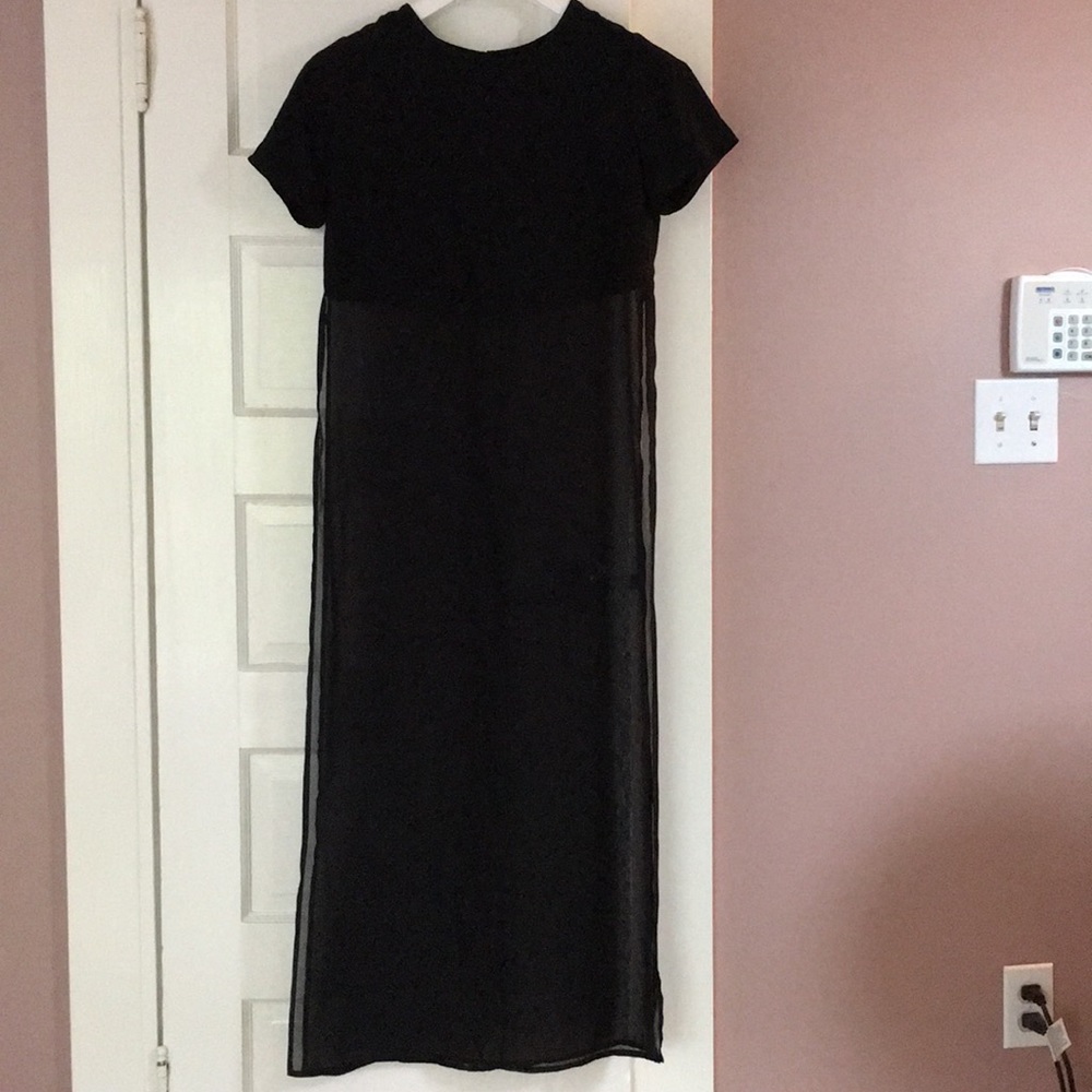 sheer longline blouse